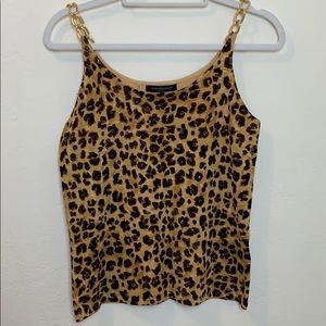 AUGUST SILK Knits Tank Top Animal print Sz. M